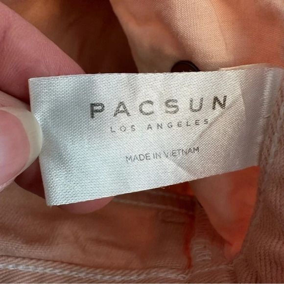 PacSun Ultra High Rise Vintage Peach Cutoff Jean Short Size 0 - Picture 7 of 10
